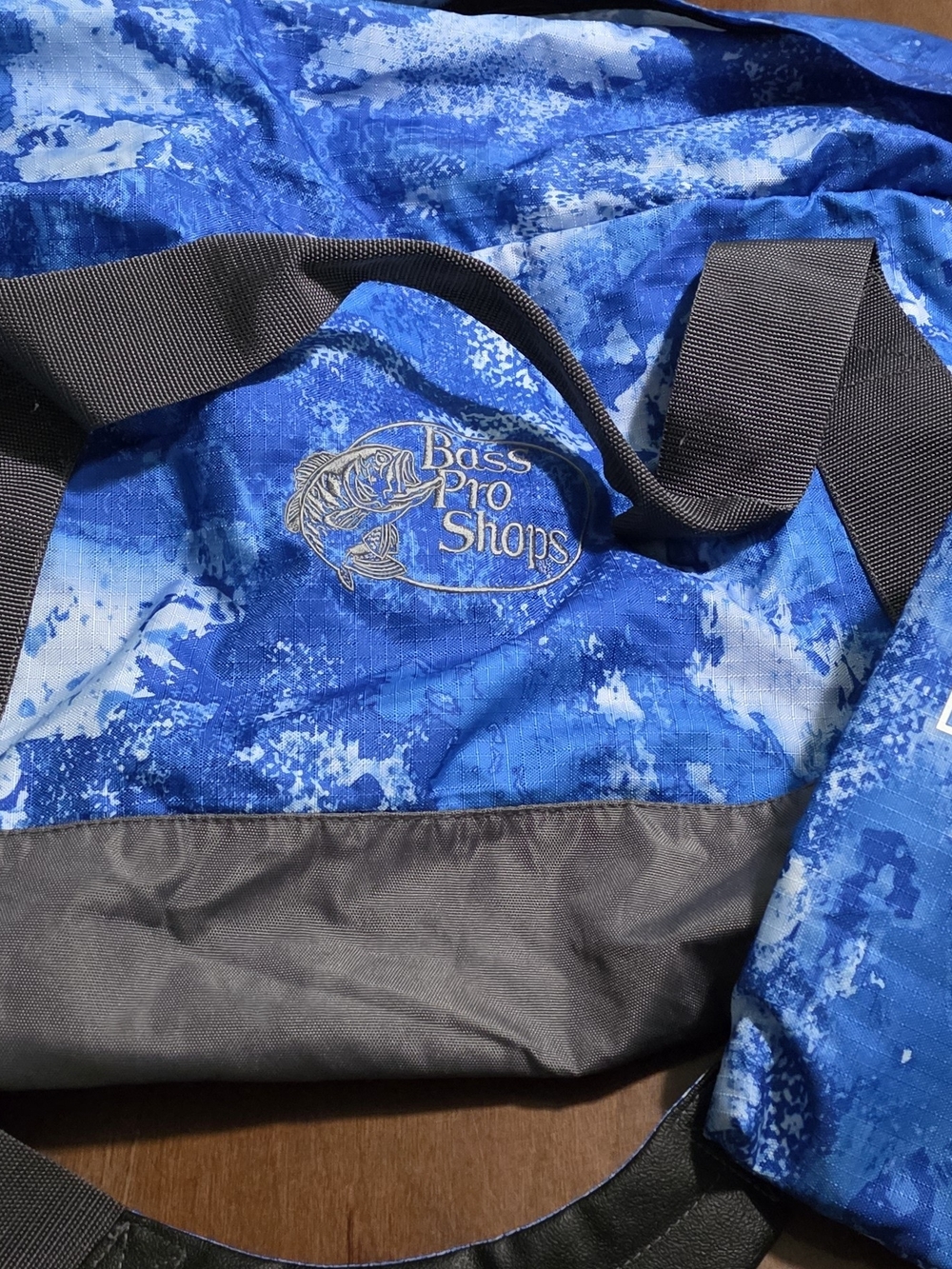 Bass Pro Shops Blue Patterned Duffel Bag